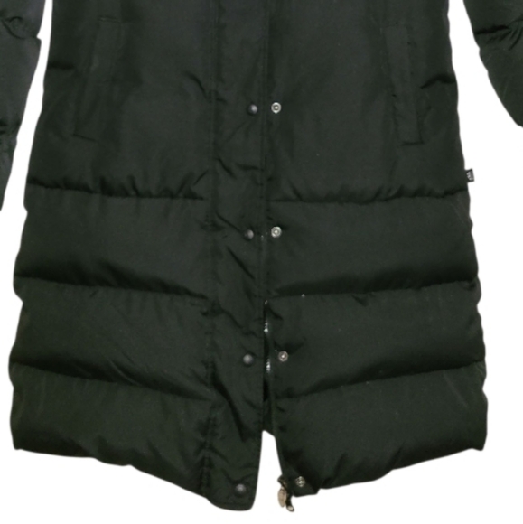 Adidas Womens Feather Down Filled Puffer Jacket Black Longline Mid Shin 90s Y2K - Picture 7 of 17